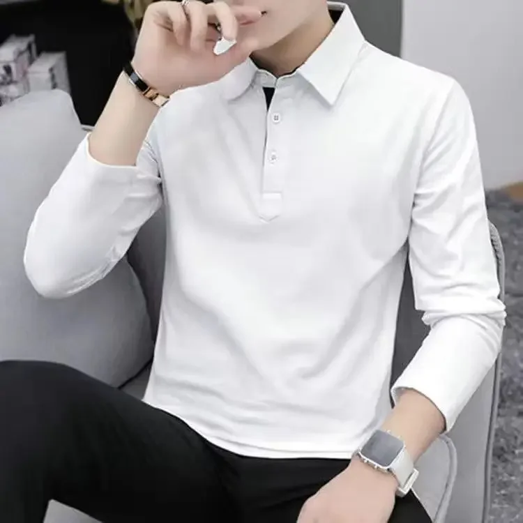 thumbnail image 1 of Polos ajustados y ajustados, sudaderas coreanas de lujo, ropa estética de diseñador para hombre, camisetas de algodón regular, talla S y XL para hombre, 1 of 5