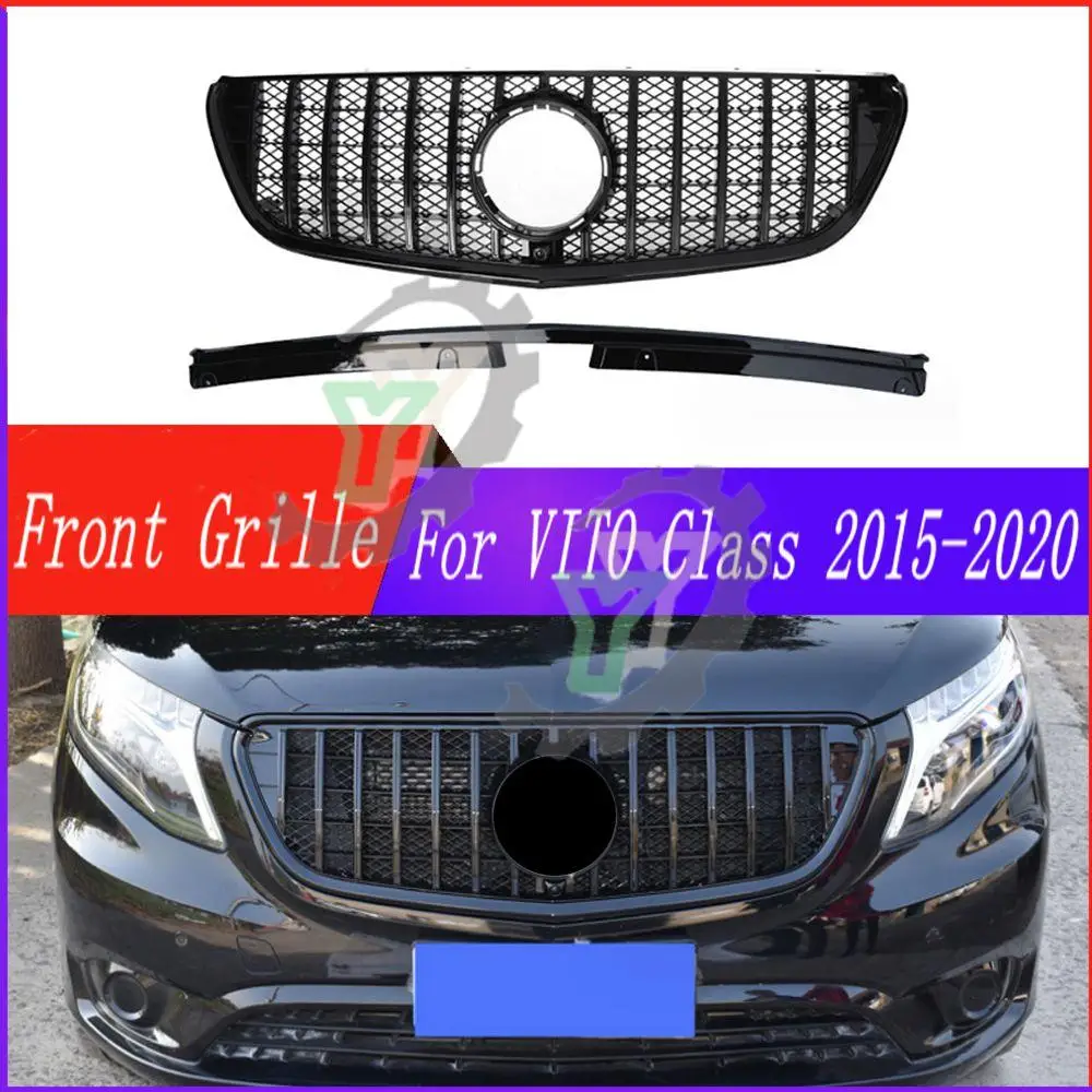 

Diamond GT Style Car Front Bumper Grille Centre Panel Styling Upper Grille For Mercedes-Benz VITO Class V250 V260 2015-2020