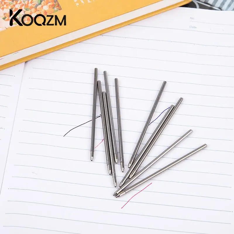 10Pcs 6.7cm Metal Diamond Crystal Pen Special Refill for Ballpoint Pen Rod 0.5mm School Office Supplies