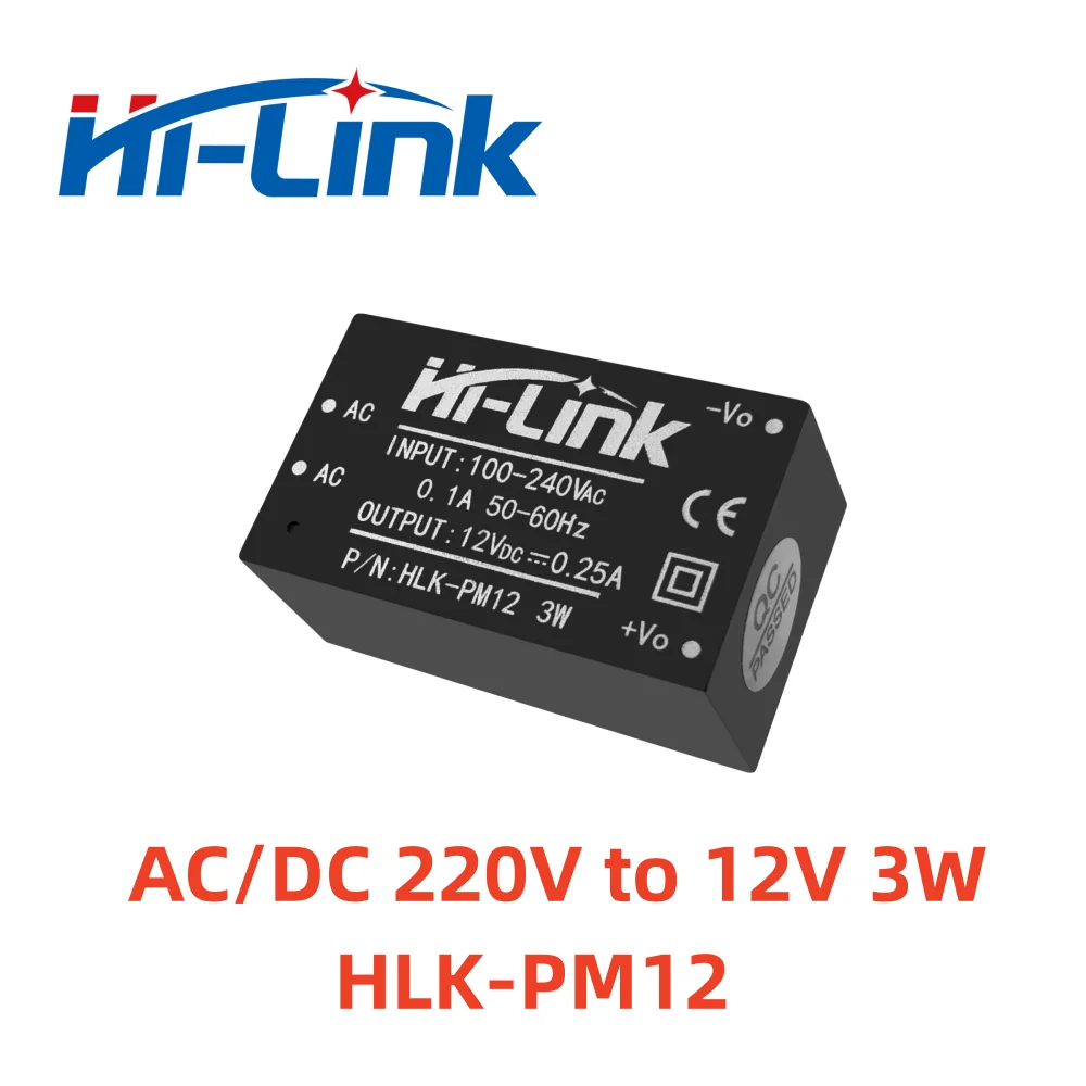 Hilink PM01 PM12 HLK-PM01 220V to 5V 12V 3W Series AC DC Isolated Power Supply Module Step Down Power Converter HLK-PM09 PM03