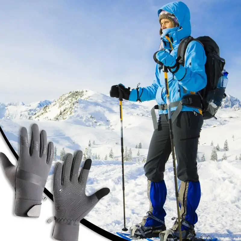 Winter Gloves Winter Windproof Cycling Gloves Thermal Waterproof Snowboard Gloves Touchscreen Snow Gloves For Women Men Outdoor 5