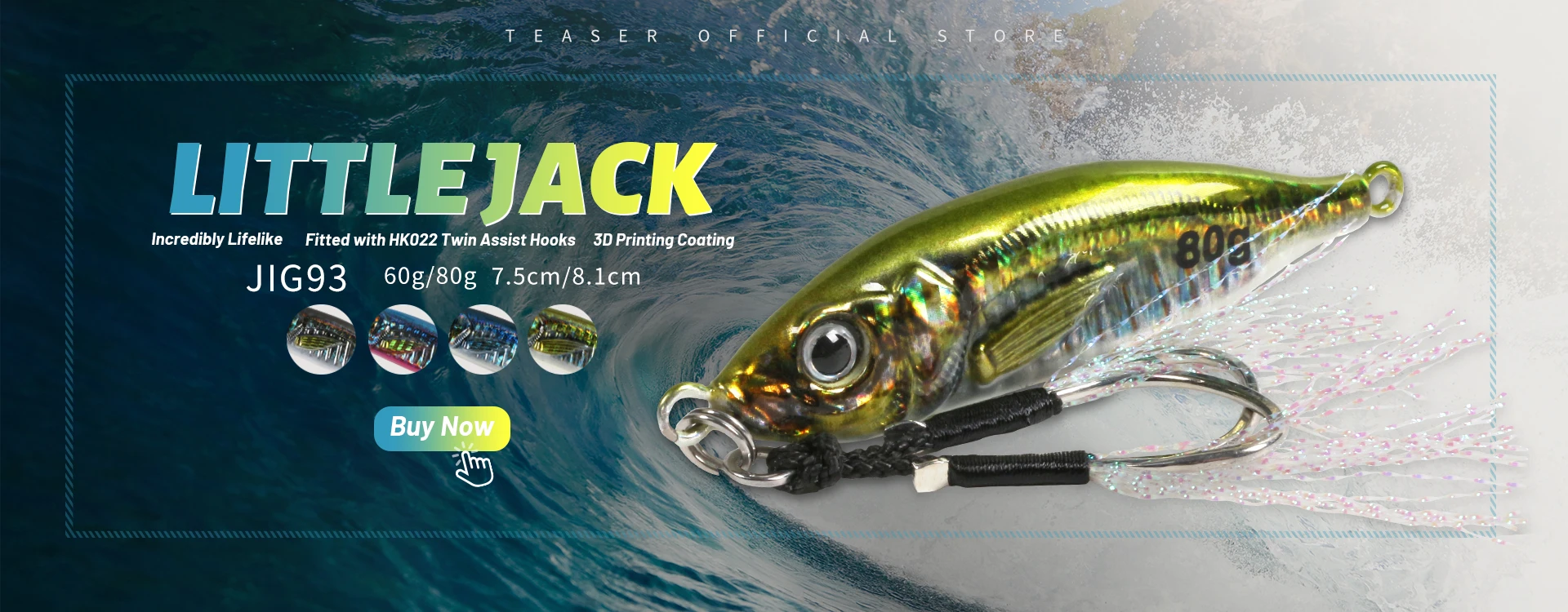 TEASER HK025 2 paare/beutel 6/0 8/0 Jigging Haken UV Leuchtende Glow Gummi Salzwasser Trolling Künstliche Triple Sea Angelhaken – Detail 13