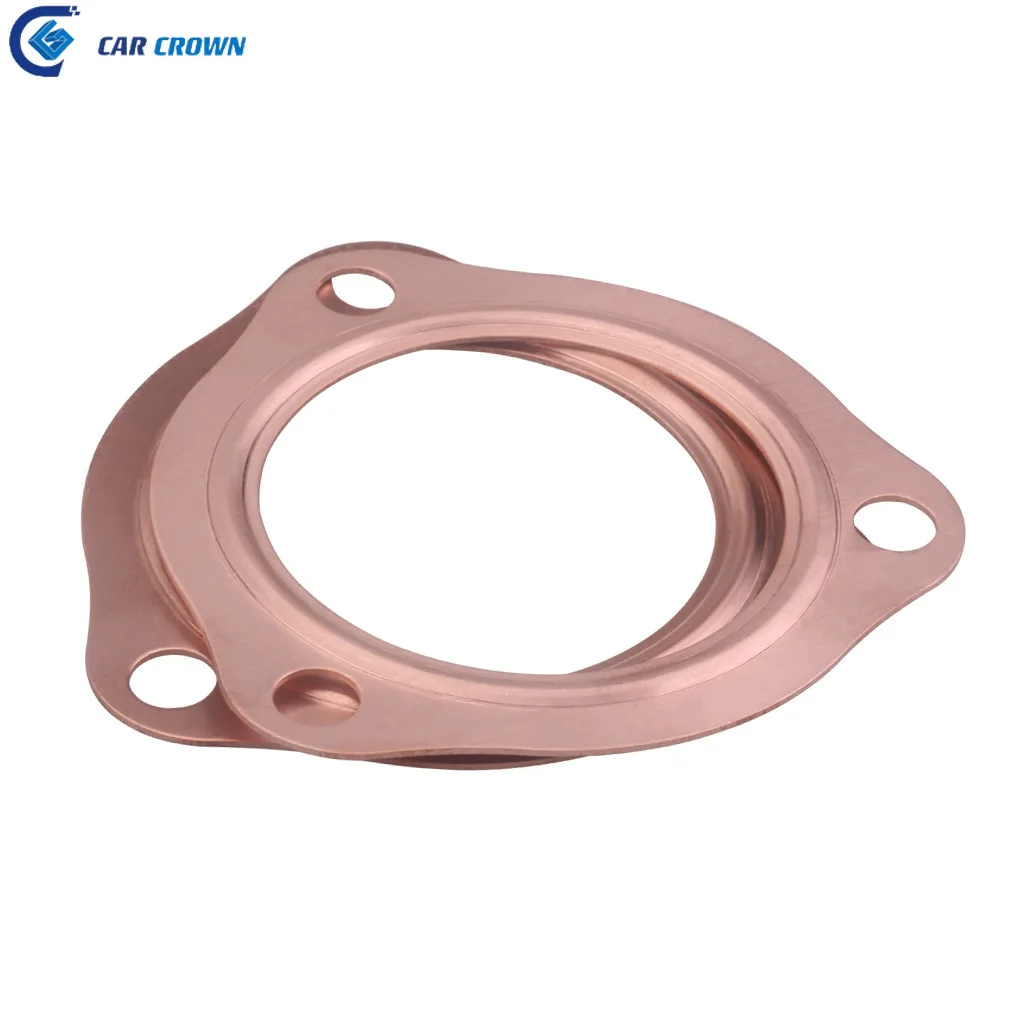 Car Crown New 2.5''/3"/3.5'' Copper Header Exhaust Collector Gaskets Reusable SBC BBC 302 350 454 383