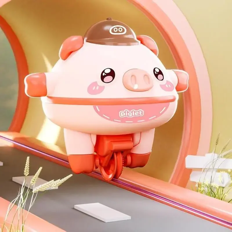 Novelty Tightrope Walking Tumbler Unicycle Toys Cute Balanced Pig Toys Roly-Poly Fingertip Gyroscope Balance Robot 6