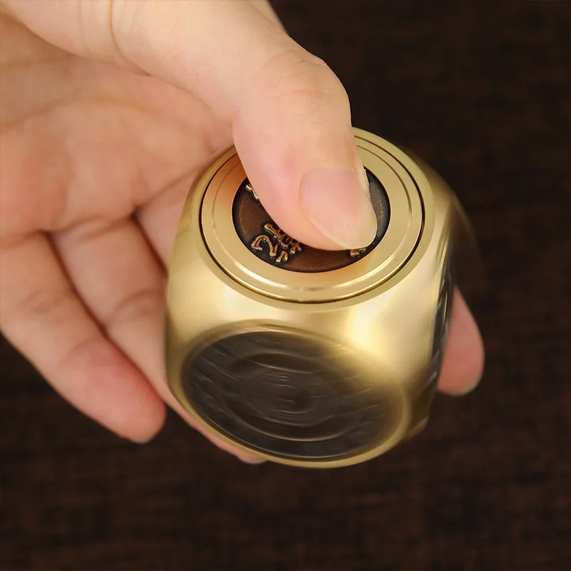 Copper Stress Relief Cube Six-faced Four Beasts Fidget Spinner EDC Decompression Cube Adult Antistress Fidget Toys