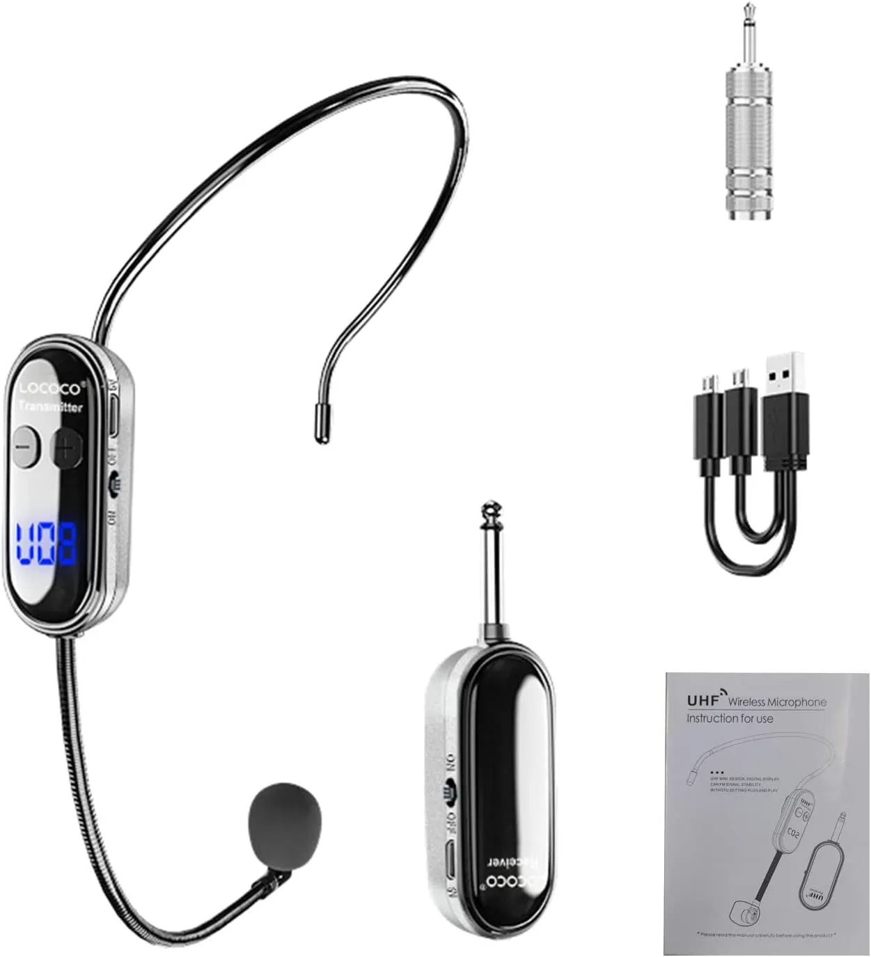 Definitive audio DA UHF PT 100 Draadloze hoofdband microfoon