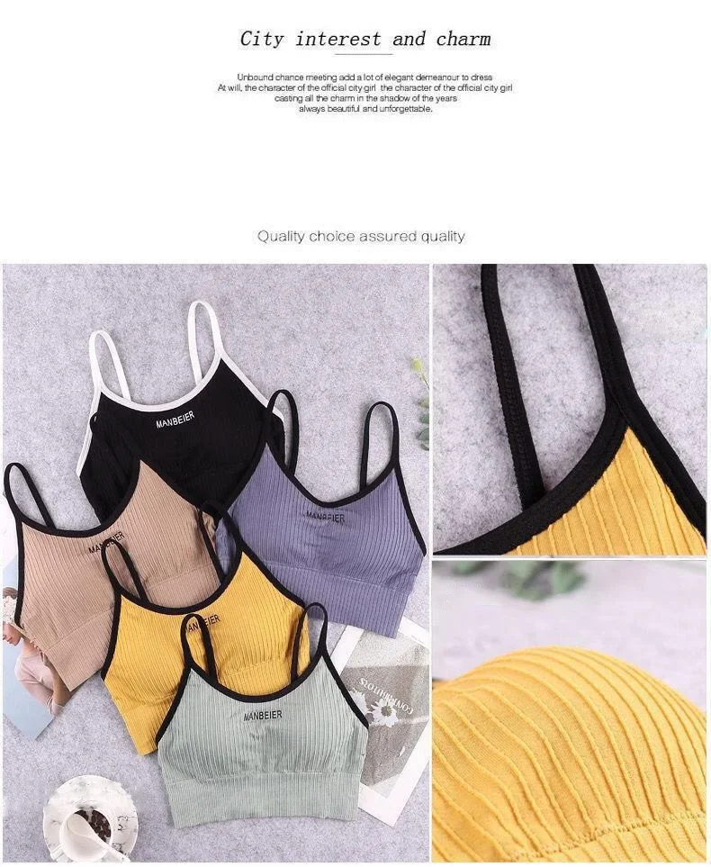 Description Picture 4 of itemSports Bra for Women Gym Sexy Crop Top Bra Women Cotton Underwear Soft Comfort Tube Tops Female Brassiere Tops for Girls Bra Top