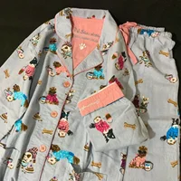 2026 Autumn New Home Clothes Lady Cotton Pajamas Suit Cute Cartoon Print Nightwear Luxury Shirt Pants Girlfriend Gift Loungewear - Image 5