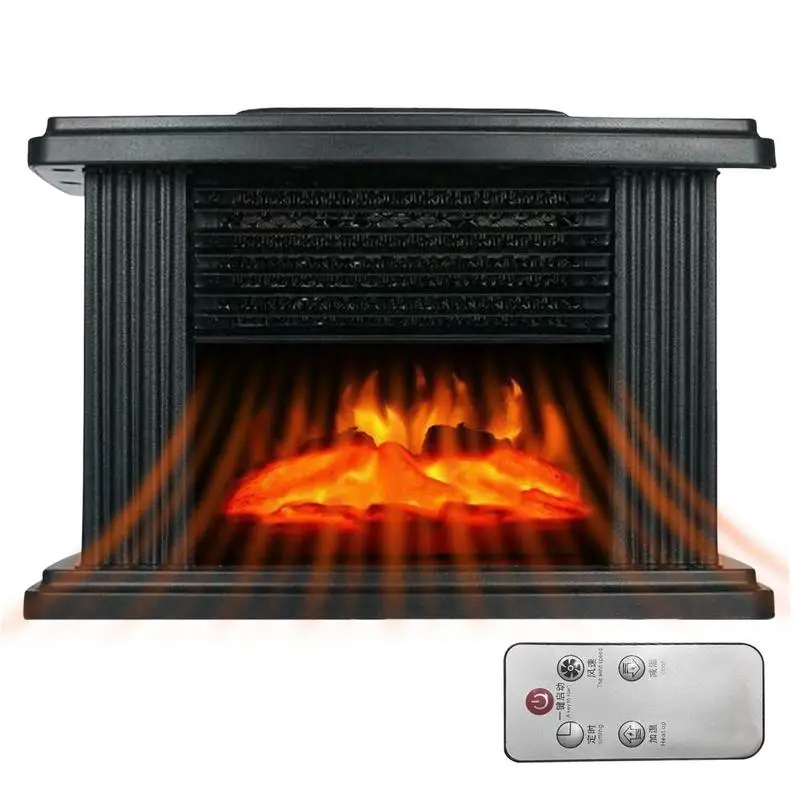 

Faux Fireplace 1000W Electric Stove Heater With 3D Flame Indoor Space Decorative Heaters For Study Room Game Room Living Room