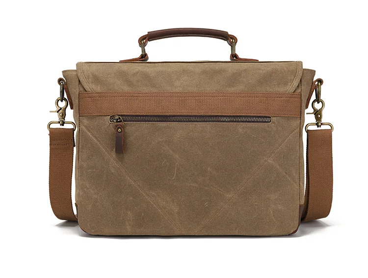 Retro Canvas Leather Messenger Shoulder Bag