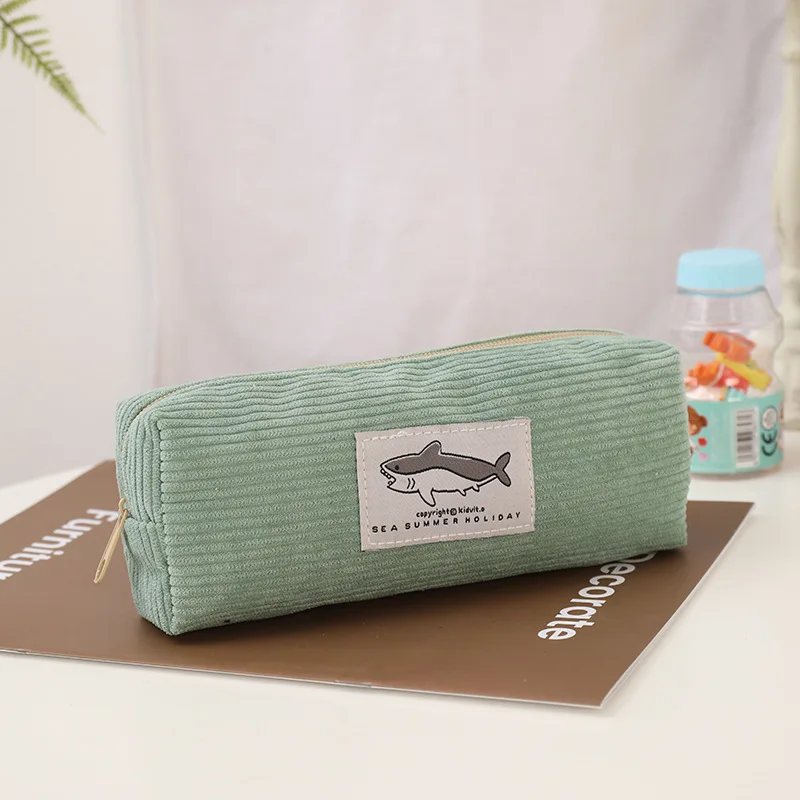 Lot De 2 Trousses De Rangement En Toile - 19x6x7 Cm, Velours Intérieur, Imperméable, Pour Fournitures, Maquillage, Cadeau