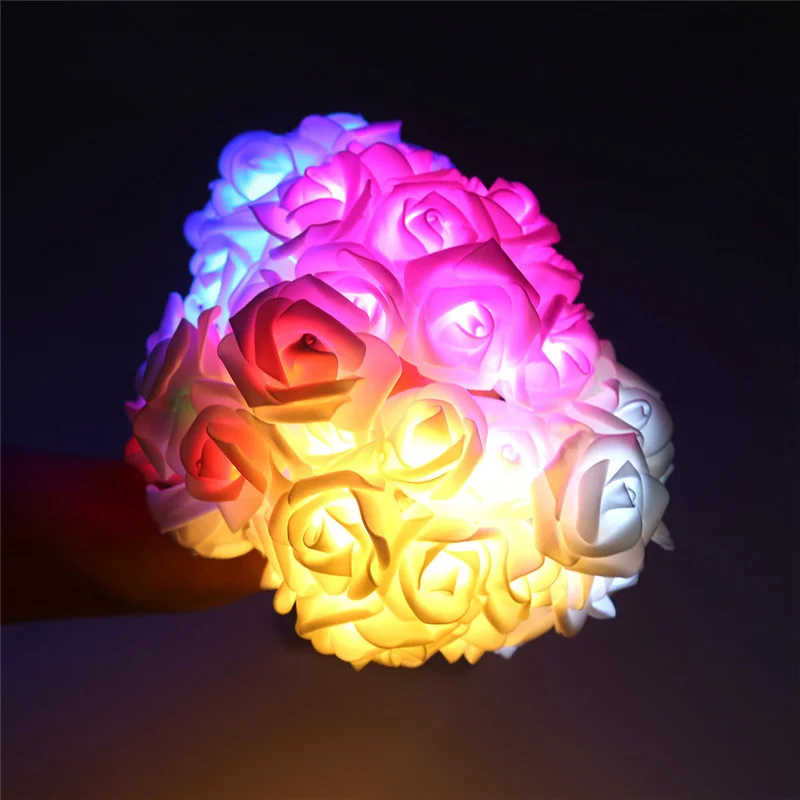 

LED Rose Flower String Lights USB/Battery Operated Christmas Lights Led Lighting Strings Fairy Lights Garden Decoration Outdoor