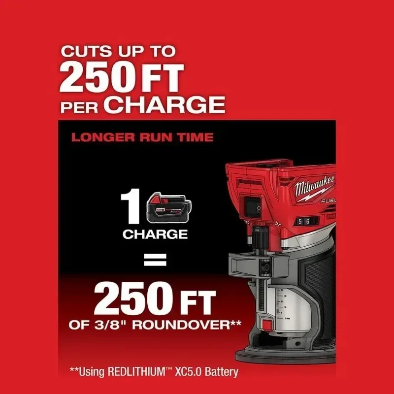 Milwaukee M18 FTR/2723 Electric Trimmer M18 FUEL&trade; Brushless Cordless Compact Router MILWAUKEE 18V Lithium Power Tools