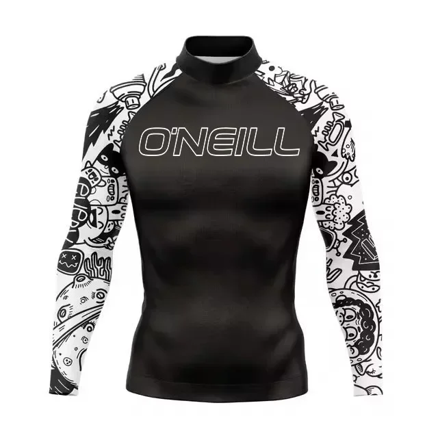 Surfing Life Camisa de surf de manga larga para hombre Rashguard Protección UV Ropa de sol de playa Traje de baño Ropa de gimnasio UPF