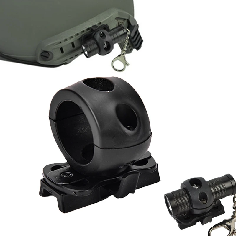 Hot Quick Release Flashlight Clamp Holder Mount For Fast Helmet Universal (FAST, MICH, IBH, Etc. With Rail Helmet) 2.5Cm Diamete