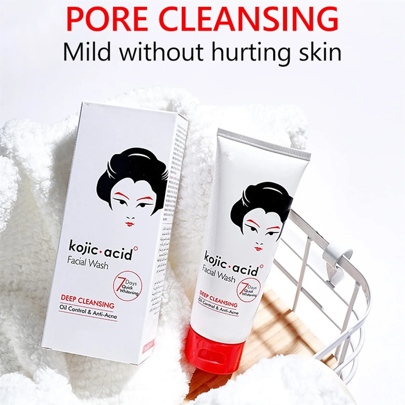 Pomya Kojic Face Wash,Deep Cleaning, Skin , Mild, Multi Function,Easy To Use,Hydrating Moisturizing,Skin Brightening For Normal