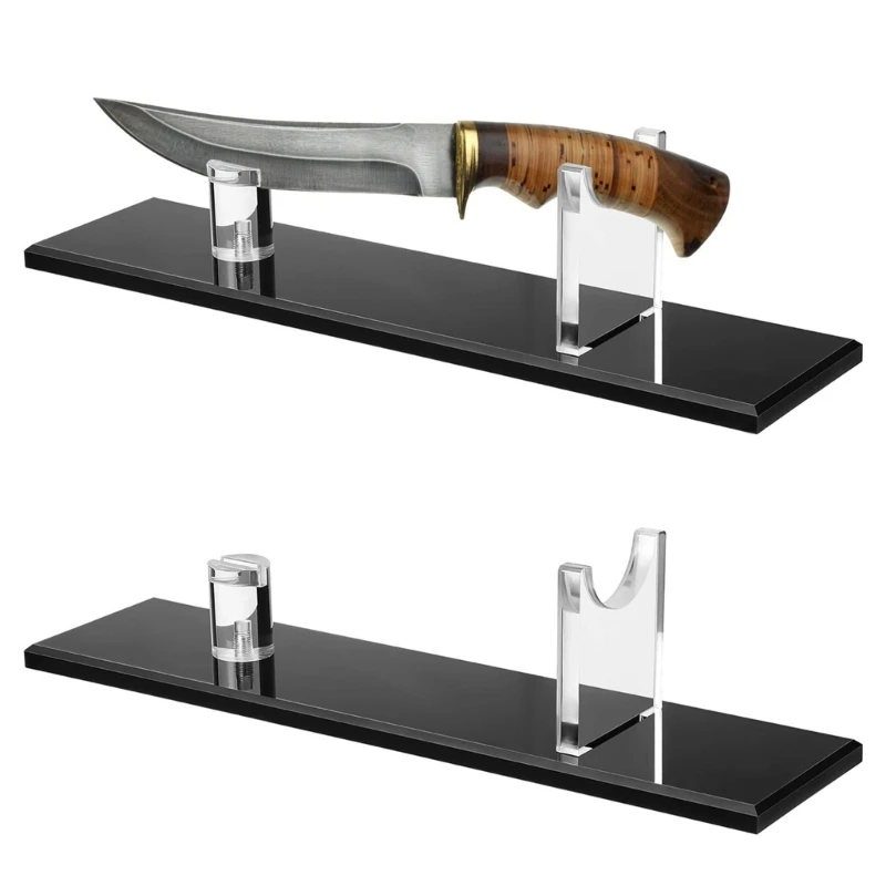 Knives Display Holder Acrylic Knife Display Stand Rack Outdoor Exhibition Tool Holder for Kitchen Counter Home Decor 87HA 4