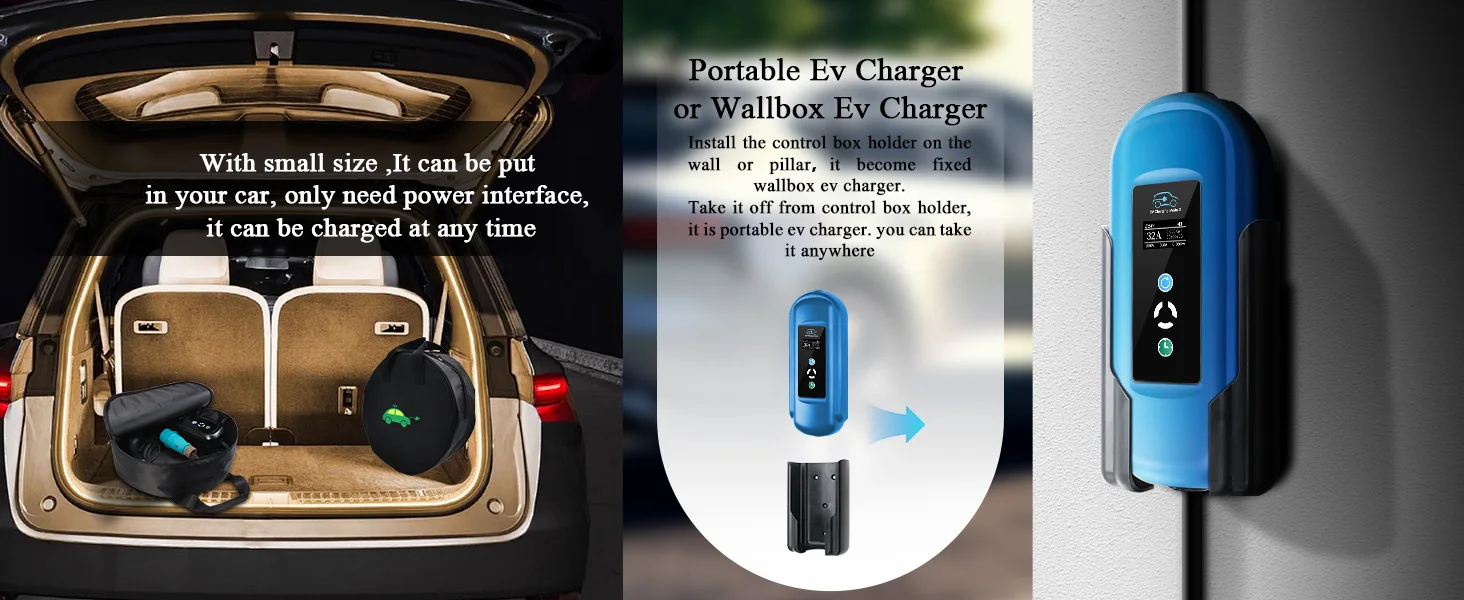 Kolanky 16A 11KW EV-Ladegerät Typ2 Heimladestation mit Zeitverzögerung Elektrofahrzeug-Ladegerät IEC62196-2 für Autos Gesamt 5M – Detail 5