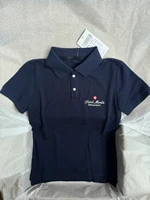 Flag Embroidery Letter Polo T-shirt Women Summer New Buttons Slim Short Sleeve Tee Shirts American Vintage Preppy Style Top Tees - Image 5