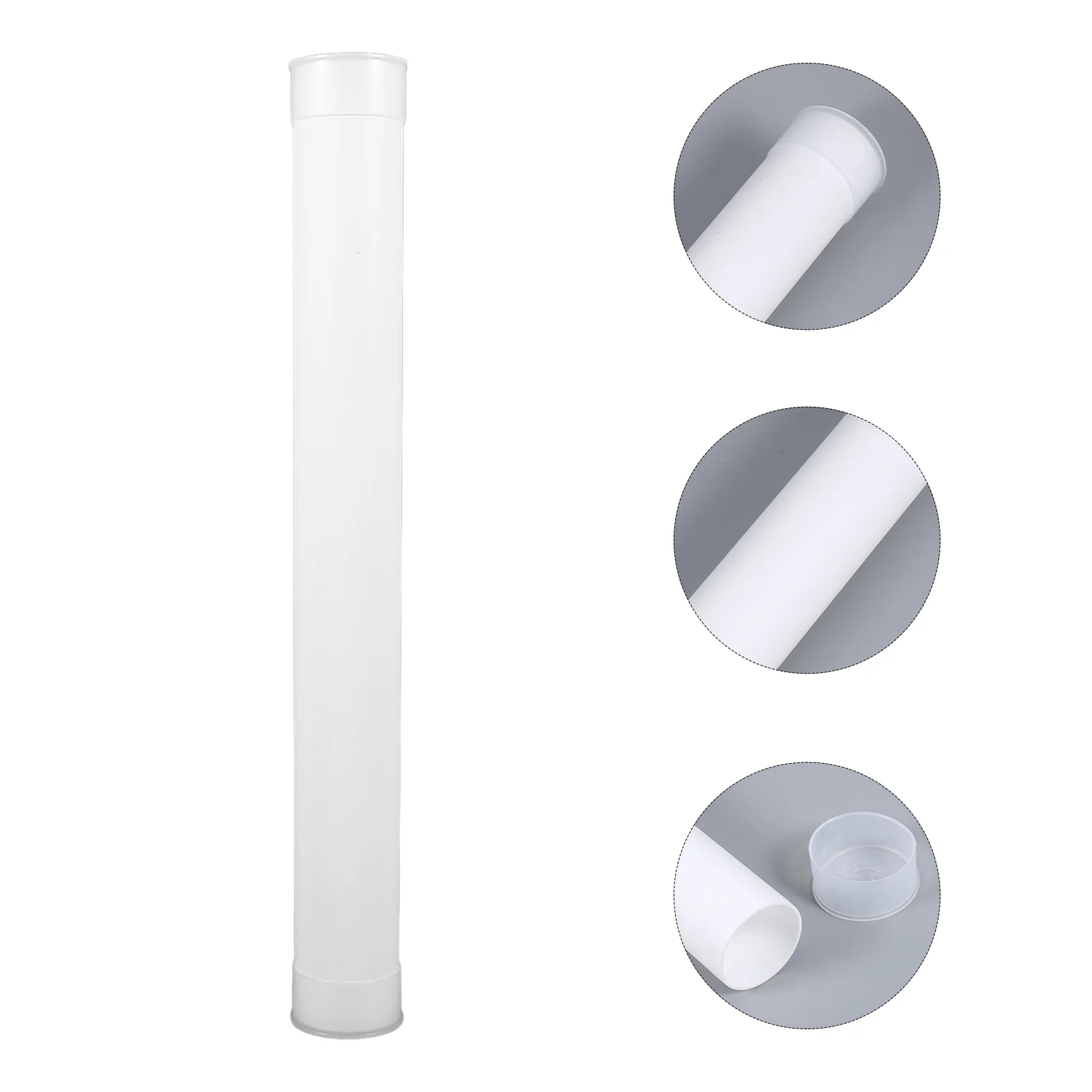 

5 Pcs Storage Tube Poster Tubes for Mailing Documents Map White Decorative Shipping Boxes Clear with Caps