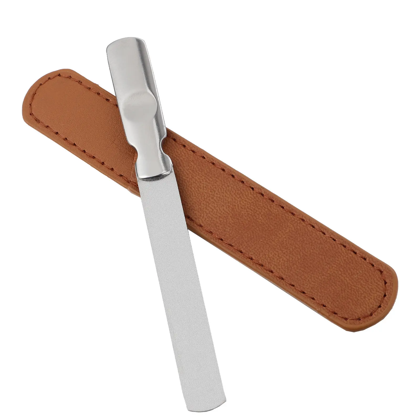 컴팩트 스테인레스 스틸 네일 파일 인체공학적 디자인 매니큐어 페디큐어 네일 ..