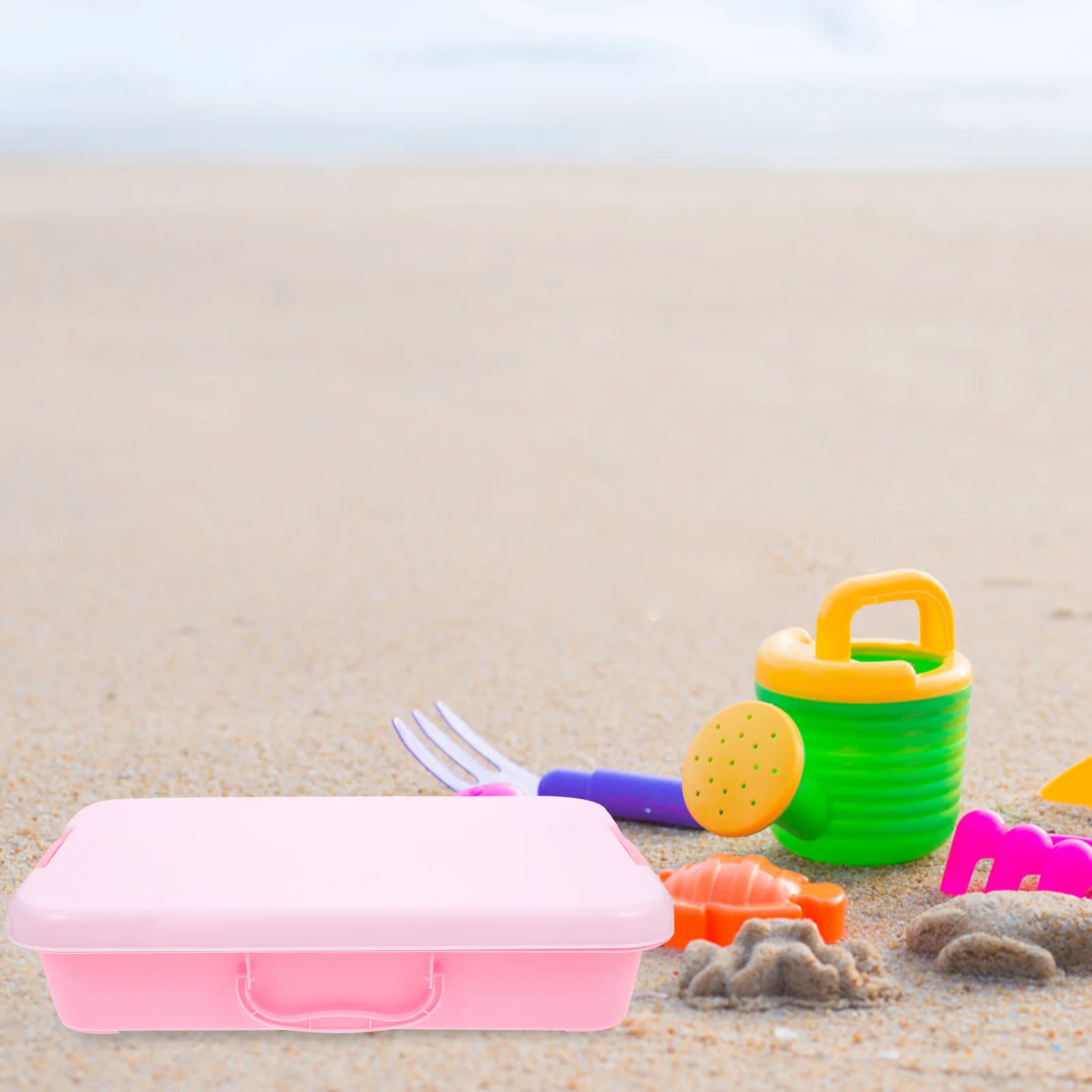 Sand Water Tray Sensory Bin with Lid Table Storage Box Beach Toys for Kids Abs Indoor Sandbox 3