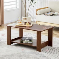 Coffee Tables for Living Room 2-Tier Sofa Side Table Modern Rectangular Coffee Table Living Room Furniture Center Café 2