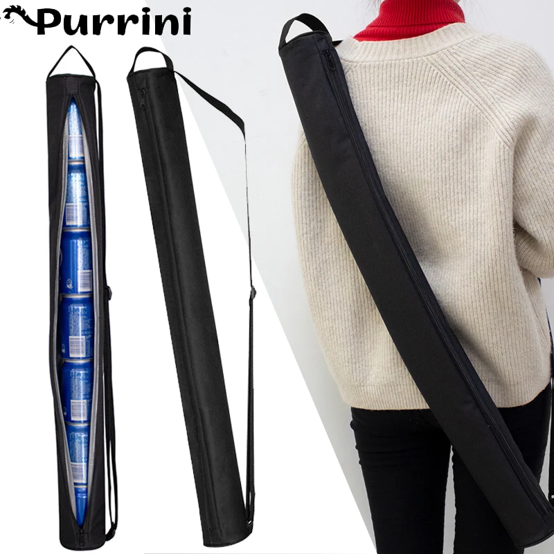 Portable Golf Beer Cooler Bag Wine Cooler Bag 7-Can Insulated Beer Sleeve Waterproof Outdoor Car Drinks Wine Handbag