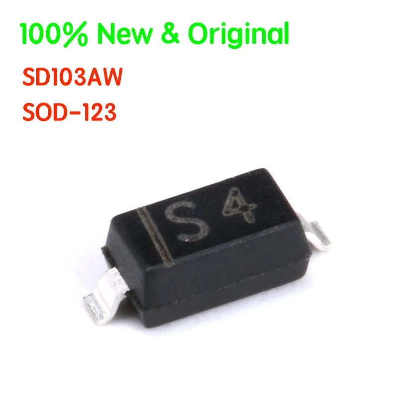

100PCS/LOT SD103AW S4 BAT43W S8 SOD-123 SMD Schottky Diode 100% New & Original