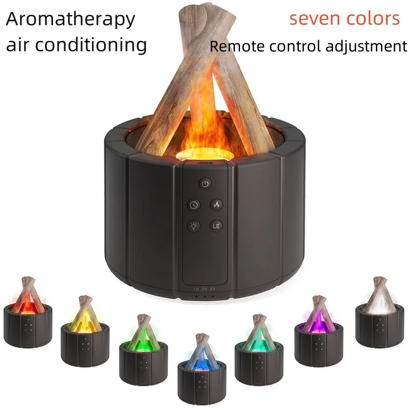 NEW Simulated campfire aromatherapy machine air humidifier ultrasonic atomizer essential oil diffuser with remote control