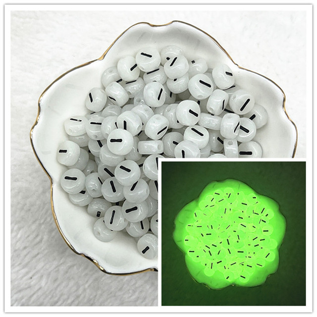 7x4mm A-Z Luminous Beads Letter Beads Acrylic Spaced Beads For Jewelry Making DIY Charms Bracelet