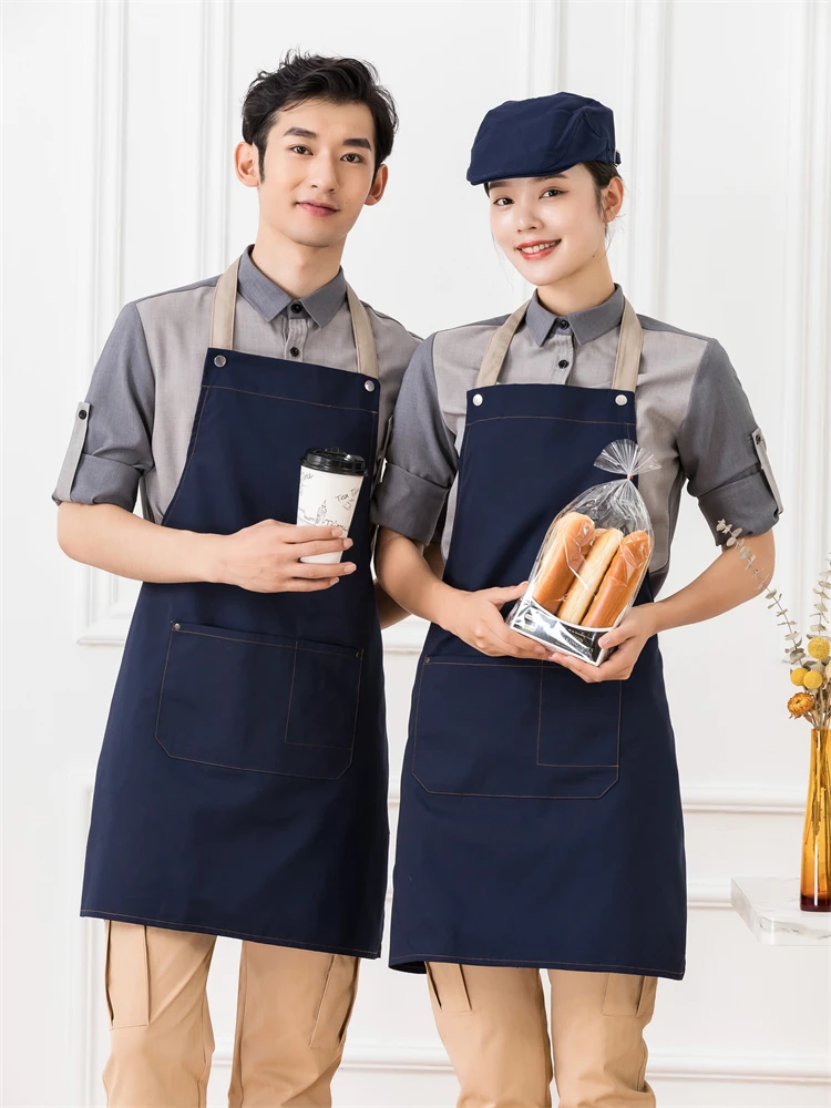 Customize Work Aprons Personalized Logo Man Chef Bib Apron Hairdresser Nail Beauty Apron Kitchen Cooking Cleaning Robe for Women 10 S41ee9792e63a428b855b2bd7934ab3232