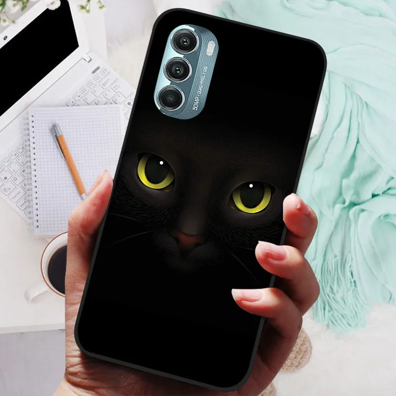 Lion & Wolf Black Silicone Soft Back Protective Case - Sleek & Stylish Cover