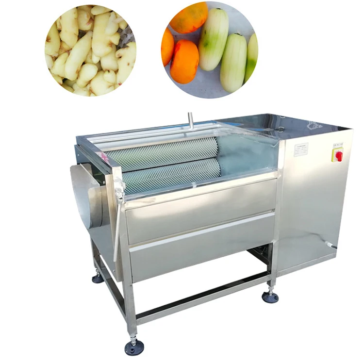 

Factory Price Fruit Vegetable Brush Washing Equipment Cassava Cleaning Ginger Washer Industrial Potato Peeling Machine