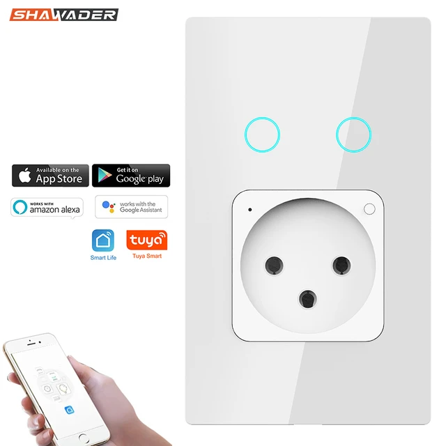 Tomada Inteligente Preta WiFi com Porta USB Tipo C Tomada de Parede dupla  Compatível com Google Home Alexa : : Ferramentas e Materiais  de Construção