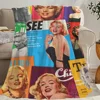 M-Marilyn M-Monroe 50s movie Blanket Skin friendly comfort warm soft plush blanket suitable sofa living room office bedroom 6