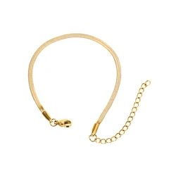 Men's Stainless Steel Biker Chain Bracelet - Punk Fashion Jewelry (Gold)