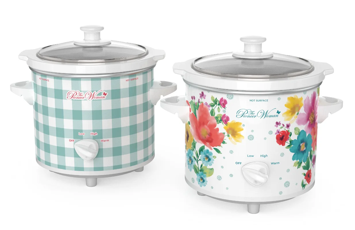 https://ae01.alicdn.com/kf/S41ef2b702943424b9d039c8f092d4ed26/The-Pioneer-Woman-1-5-Quart-Slow-Cooker-Twin-Pack-Breezy-Blossom-and-Teal-Gingham.jpg