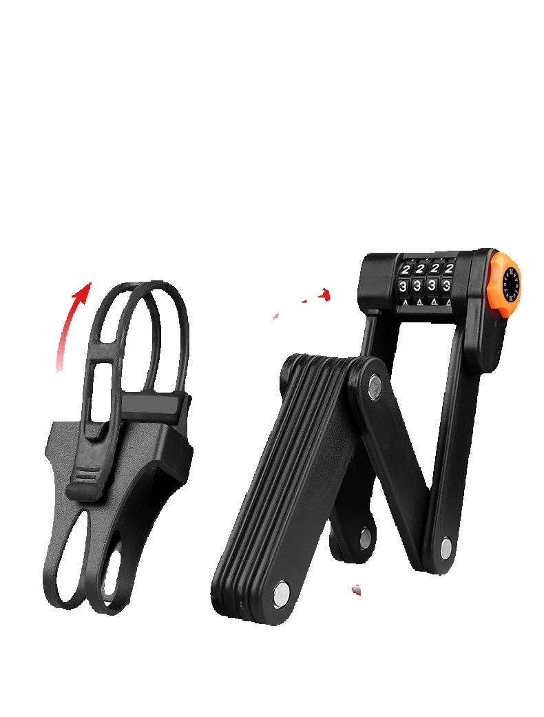 Bicycle password anti-theft mountain electric portable articulated bike folding lock_voghion.com