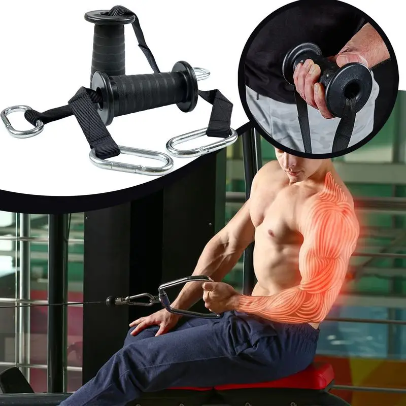 Cable attachments for gym gym tapered rope grip handle tapered and knurled grip design cable machine accessories