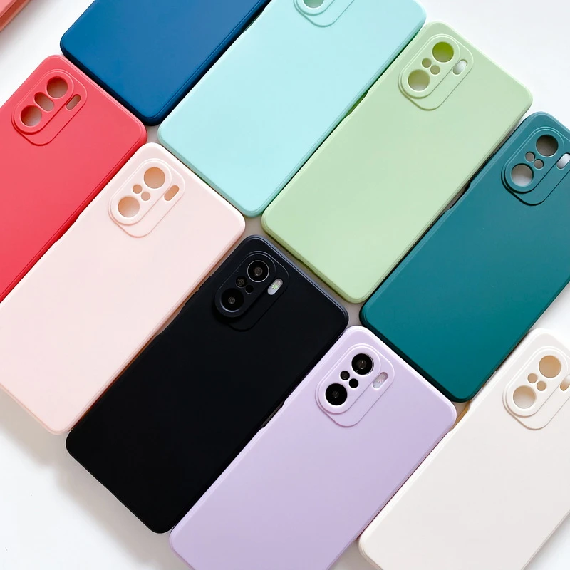 Candy Color Silicone Case For Xiaomi Mi 10T 11T 11 Lite 5G NE Poco X3 NFC F3 M3 M4 Pro 5G Redmi Note 11 10 9 8 9S Pro 11s Cover