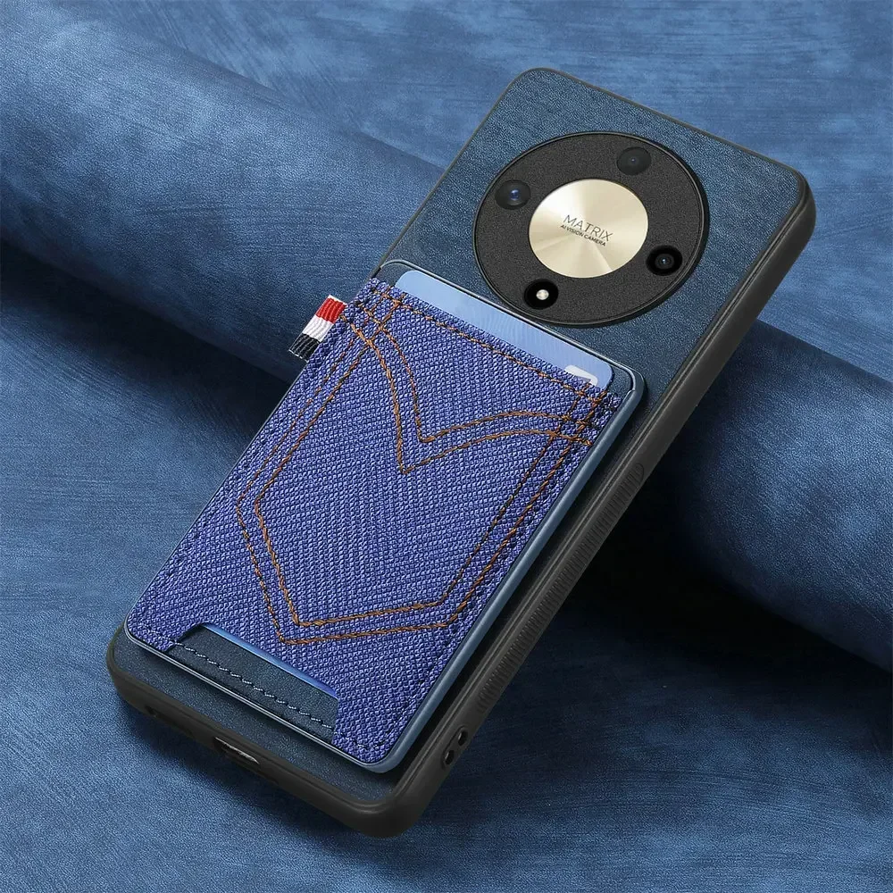 Magnetic Leather Card Case with 360° Lens Armor Protection