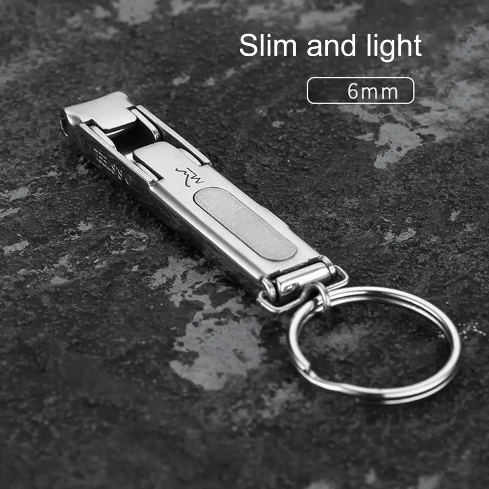 

Nail Scissor Nail Trim Tool Ergonomic Folding Nail Clippers with Key Chian Universal Nail Trimmer with Keychain for Men