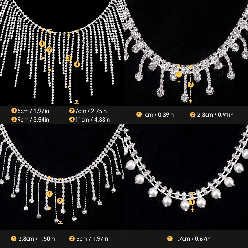 Rhinestone Chain Crystal Claw Chain Rhinestone Trimmings for Sewing Wedding Dress DIY