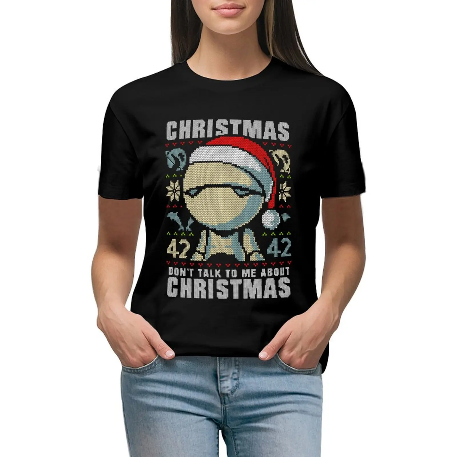 

Ugly Sweater Marvin Paranoid Android - Hitchhiker's Guide to the Galaxy T-shirt anime clothes funny Woman fashion