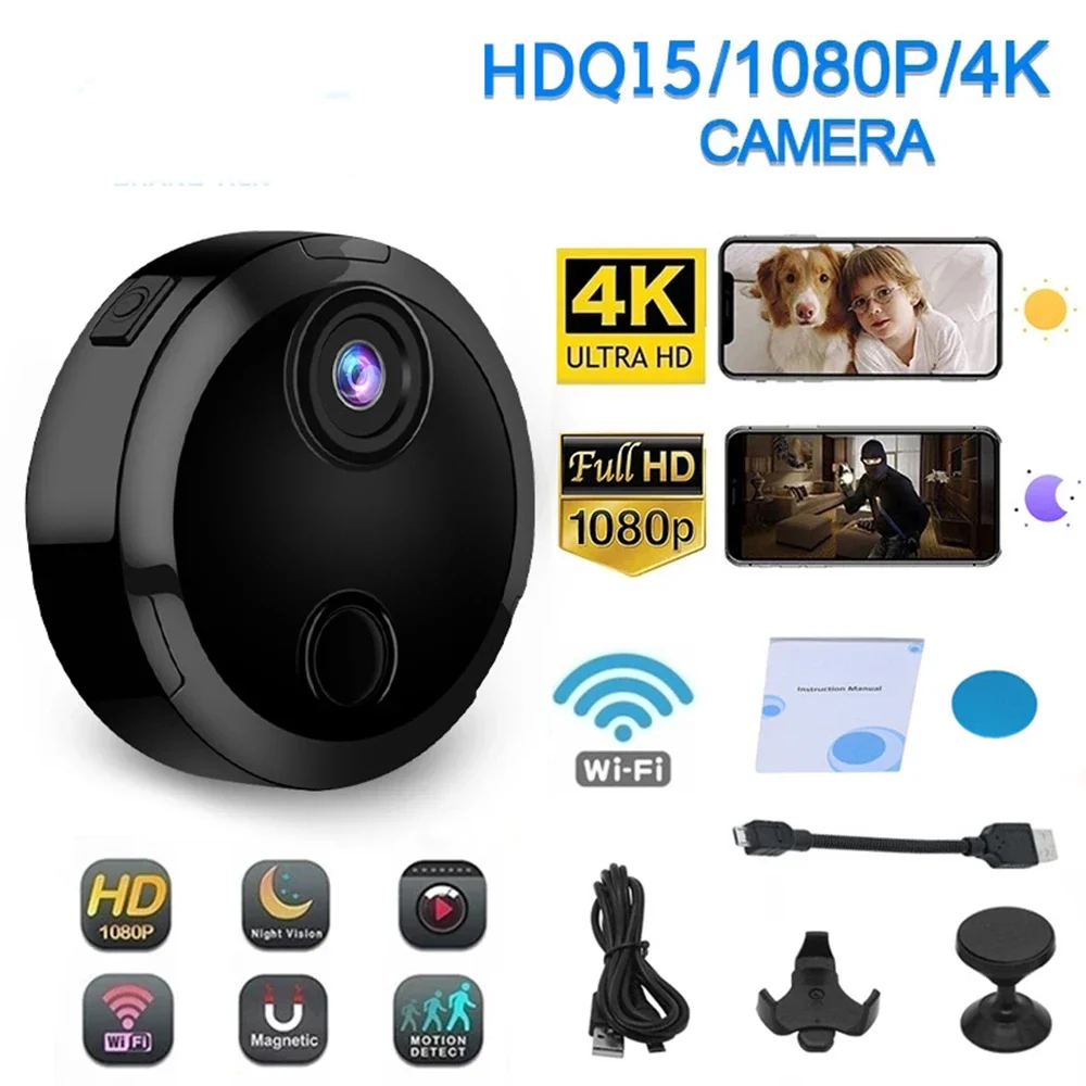 

Mini Wireless IP Camera HD1080P Home Security Wifi IR Night Vision Magnetic Camcorder Video Recorder Surveillance Baby Monitor