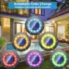 Solar Ground Lights Outdoor 12LED Solar Lights Waterproof Solar Garden Lights for Pathway Yard Halloween Christmas Decorations 6