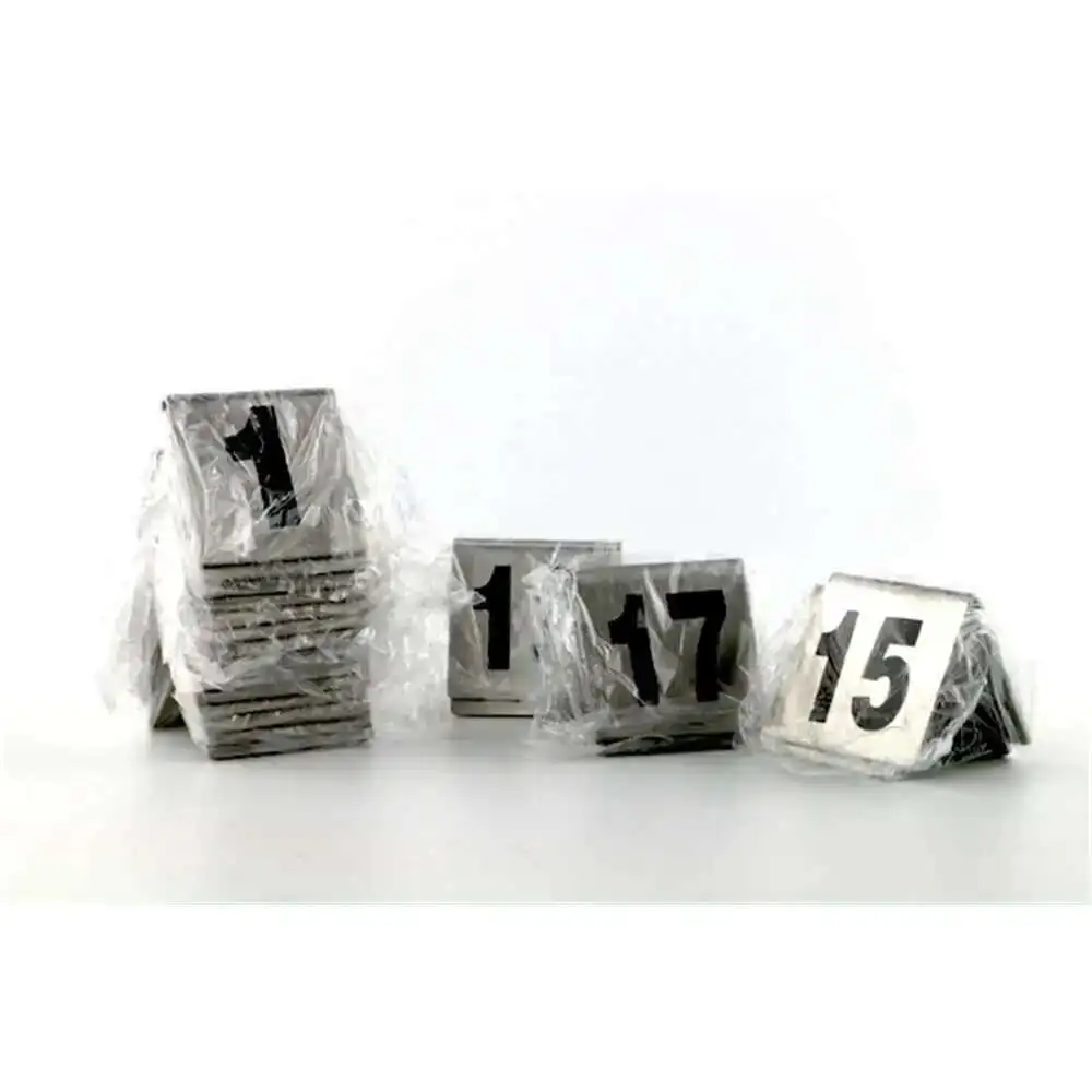10pcs Double-sides Stainless Steel Table Sign Card Number Card Wedding Restaurant Cafe Bar Place Desk Holder place card holders,place cards,wedding table numbers,floral card holders