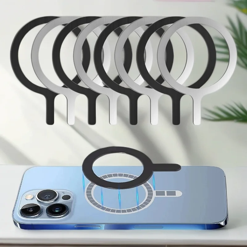 Magnetic Self-Adhesive Metal Ring for Wireless Charging Cases