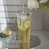 Stripe Glass Cup with Lid & Straw (600ml, 2pcs) 3